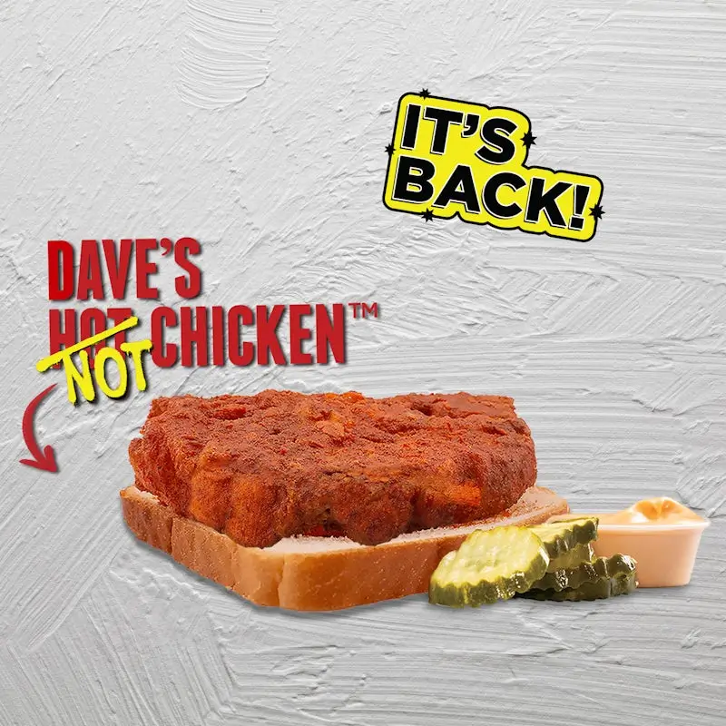 Dave’s Hot Chicken Menu 63 Single Cauli Slider